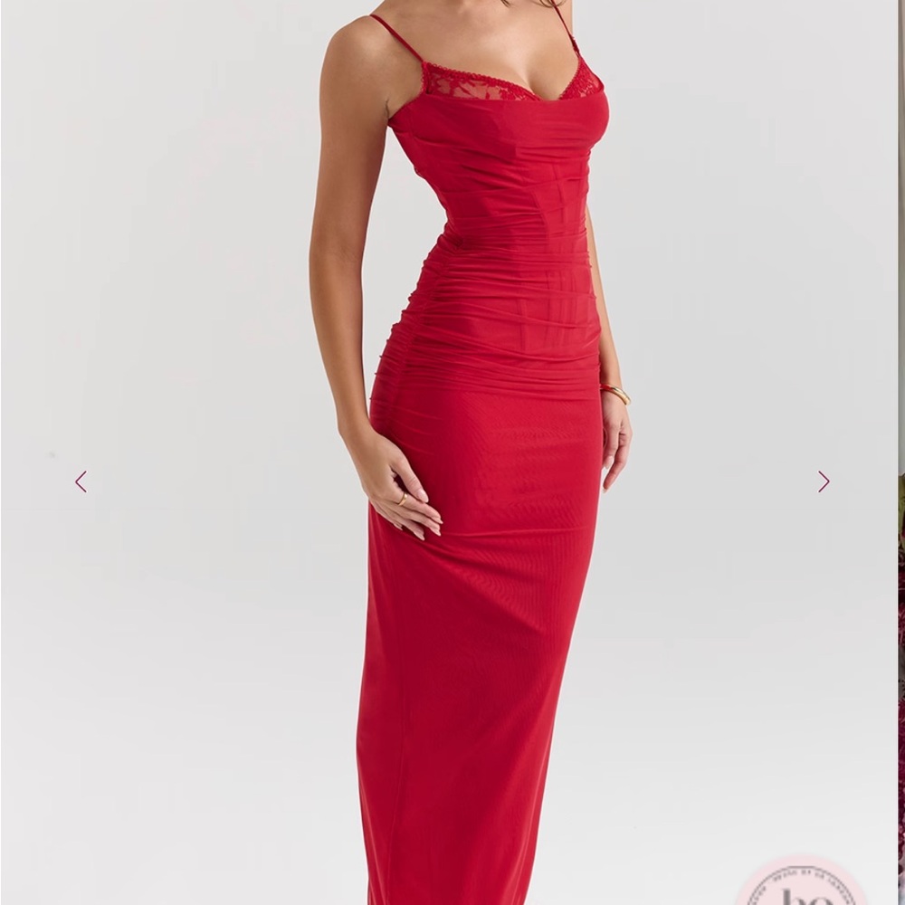 House of CB Scarlet Strapless Gown Nalini